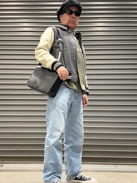 「アイテム（キャスケット）」を使った、Ken Nさん（メンズ・168cm）の秋コーディネート