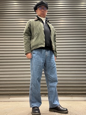 「アイテム（キャスケット）」を使った、Ken Nさん（メンズ・168cm）の秋コーディネート