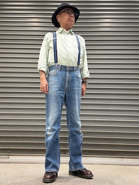 「アイテム（バングル/リストバンド）」を使った、Ken Nさん（メンズ・168cm）の秋コーディネート