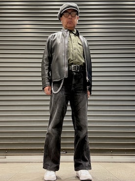 「アイテム（帽子）」を使った、Ken Nさん（メンズ・168cm）の冬コーディネート