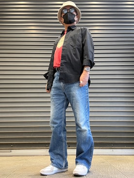 「アイテム（帽子）」を使った、Ken Nさん（メンズ・168cm）の春コーディネート