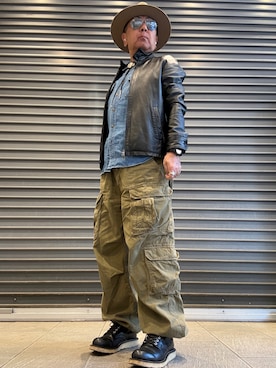 「RED WING（レッドウィング）のアイテム」を使った、Ken Nさん（メンズ・168cm）の冬コーディネート