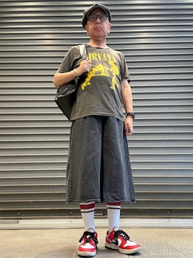 「アイテム（キャスケット）」を使った、Ken Nさん（メンズ・168cm）の夏コーディネート