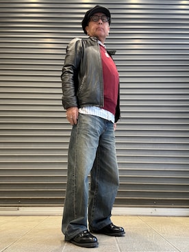 「アイテム（キャスケット）」を使った、Ken Nさん（メンズ・168cm）の春コーディネート