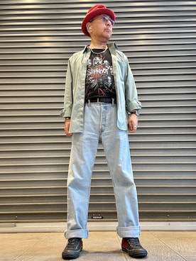 「no brand（ノーブランド）のアイテム」を使った、Ken Nさん（メンズ・168cm）の春コーディネート