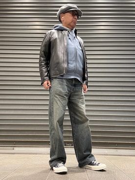 「アイテム（キャスケット）」を使った、Ken Nさん（メンズ・168cm）の冬コーディネート