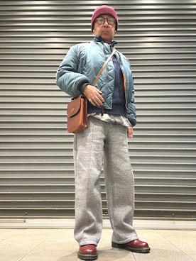 「アイテム（MA-1）」を使った、Ken Nさん（メンズ・168cm）の冬コーディネート