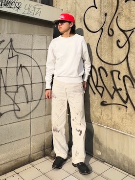 「VINTAGE（ヴィンテージ）のアイテム（パンツ）」を使った、ko（こう）さん（メンズ・170cm）の春コーディネート