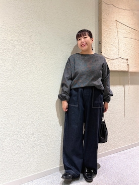 「かぐれ（カグレ）のアイテム（カーディガン/ボレロ）」を使った、こもりさん（レディース・146cm）の秋コーディネート