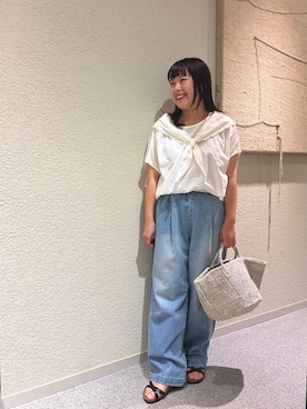 「かぐれ（カグレ）のアイテム（シャツ/ブラウス）」を使った、こもりさん（レディース・146cm）の夏コーディネート