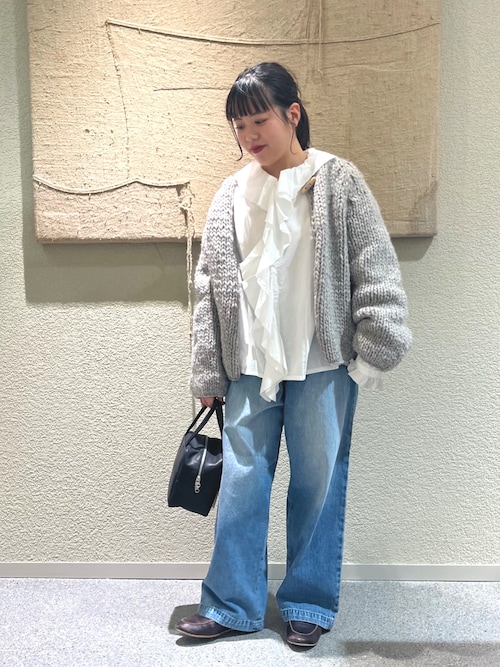 新品未使用☆かぐれ　ペルーヘリンボンカーディガン かぐれ（カグレ）の「ペルーヘリンボンカーディガン（ニット/セーター