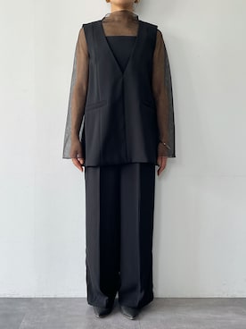 「アイテム（パンツドレス）」を使った、GIRLさん（レディース・154cm）の秋コーディネート