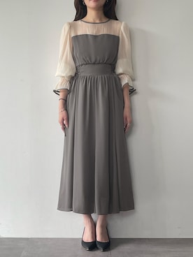 「アイテム（ドレス）」を使った、GIRLさん（レディース・160cm）の秋コーディネート