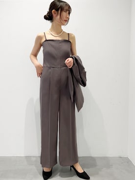 「アイテム（パンツドレス）」を使った、GIRLさん（レディース・165cm）の冬コーディネート