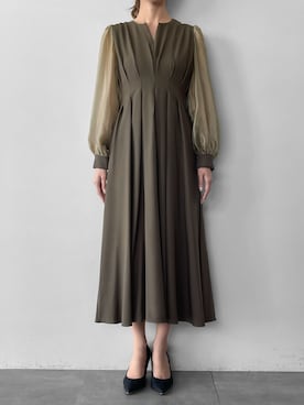 「アイテム（ドレス）」を使った、GIRLさん（レディース・165cm）の秋コーディネート