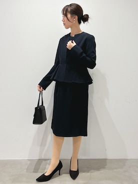 「アイテム（スーツセット）」を使った、GIRLさん（レディース・158cm）の冬コーディネート