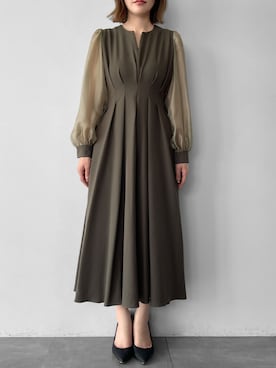 「アイテム（ドレス）」を使った、GIRLさん（レディース・160cm）の秋コーディネート