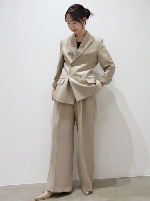 パンツタイプが選べる】テーラードジャケット テーパードパンツ ワイド