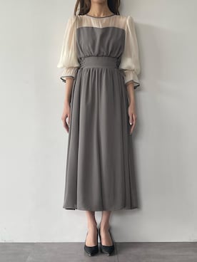 「アイテム（ドレス）」を使った、GIRLさん（レディース・165cm）の秋コーディネート