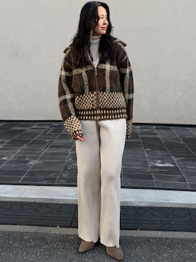 「アイテム（セットアップ）」を使った、GIRLさん（レディース・158cm）の冬コーディネート