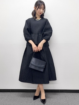 「girl（ガール）の【喪服・礼服用】ブラックフォーマルバッグ セレモニー 卒業式 卒園式 入学式 入園式（ハンドバッグ、ブラック系）」を使った、GIRLさん（レディース・150cm）の夏コーディネート