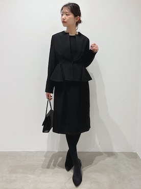 「アイテム（スーツセット）」を使った、GIRLさん（レディース・163cm）の冬コーディネート