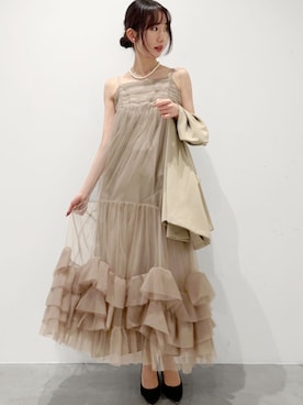 「アイテム（ドレス）」を使った、GIRLさん（レディース・165cm）の冬コーディネート