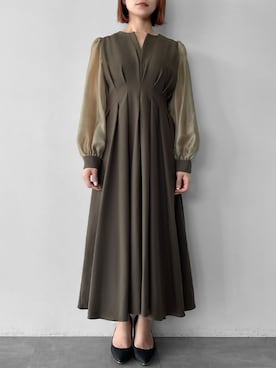 「アイテム（ドレス）」を使った、GIRLさん（レディース・154cm）の秋コーディネート