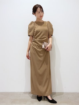 「アイテム（クラッチバッグ）」を使った、GIRLさん（レディース・158cm）の冬コーディネート