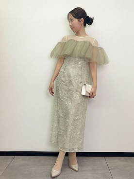 「アイテム（クラッチバッグ）」を使った、GIRLさん（レディース・158cm）の冬コーディネート