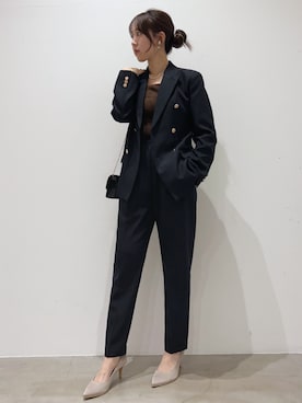 「アイテム（スーツセット）」を使った、GIRLさん（レディース・158cm）の冬コーディネート