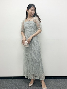 「アイテム（クラッチバッグ）」を使った、GIRLさん（レディース・163cm）の冬コーディネート