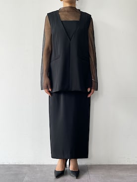 「アイテム（パンツドレス）」を使った、GIRLさん（レディース・154cm）の秋コーディネート