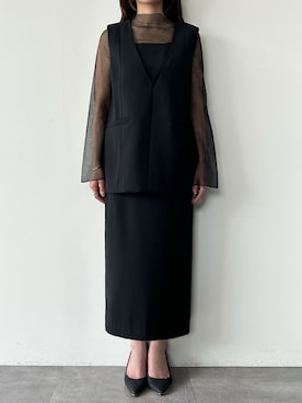 「アイテム（パンツドレス）」を使った、GIRLさん（レディース・160cm）の秋コーディネート