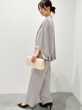 「アイテム（クラッチバッグ）」を使った、GIRLさん（レディース・158cm）の冬コーディネート