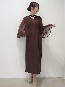 「アイテム（ドレス）」を使った、GIRLさん（レディース・165cm）の冬コーディネート