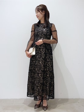 「アイテム（クラッチバッグ）」を使った、GIRLさん（レディース・158cm）の冬コーディネート