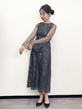 「パーティドレス」｜GIRLさん（レディース・158cm）の冬コーディネート
