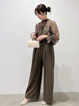 「アイテム（クラッチバッグ）」を使った、GIRLさん（レディース・158cm）の冬コーディネート