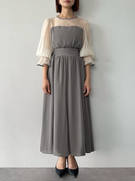 「アイテム（ドレス）」を使った、GIRLさん（レディース・154cm）の秋コーディネート