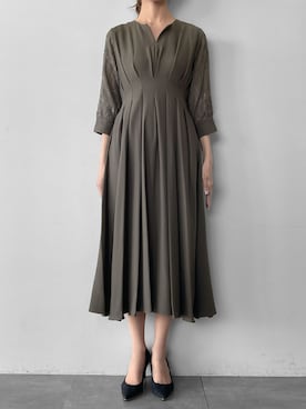 「アイテム（ドレス）」を使った、GIRLさん（レディース・165cm）の秋コーディネート