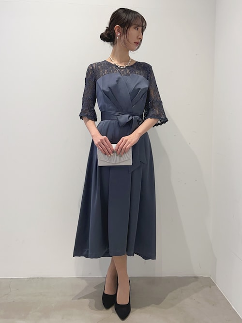 GIRL ビスチェ風ロングワンピース  ドレス 結婚式・お呼ばれ対応 | ビスチェ風アシンメトリーワンピース