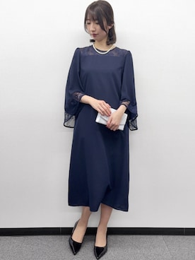 「アイテム（クラッチバッグ、シルバー系）」を使った、GIRLさん（レディース・165cm）の春コーディネート