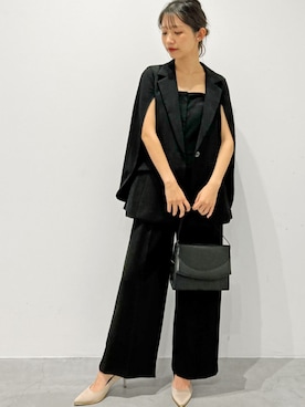 「アイテム（パンツドレス）」を使った、GIRLさん（レディース・163cm）の冬コーディネート