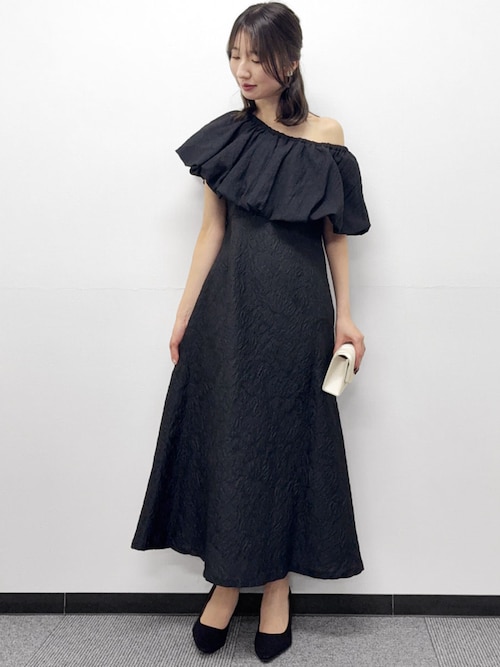 セール】マルチway バルーン オフショルダー ジャガード マーメイド