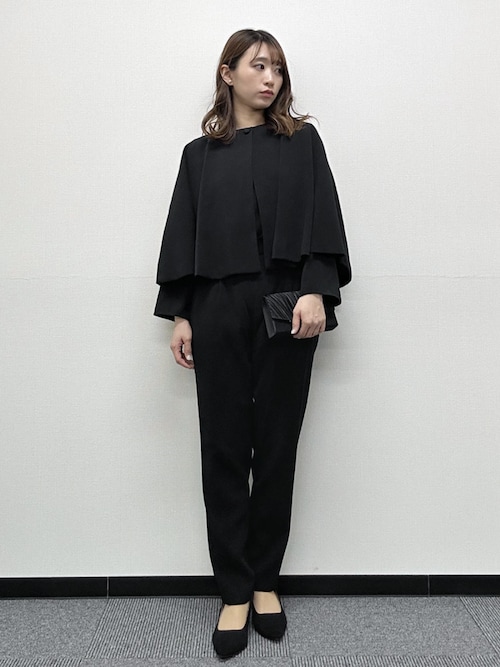 セール】【喪服 礼服】【3点セット】ケープジャケット ブラウス