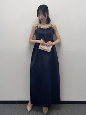「パーティドレス」｜GIRLさん（レディース・165cm）の冬コーディネート