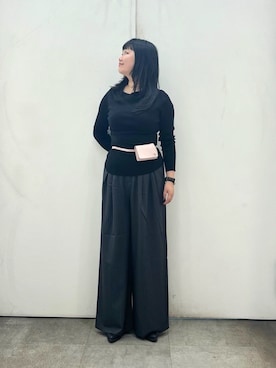 「SENSE OF PLACE by URBAN RESEARCH（センスオブプレイスバイアーバンリサーチ）のアイテム（ベルト）」を使った、ririkaさん（レディース・160cm）の秋コーディネート