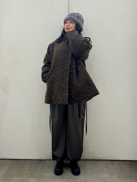 「SENSEOFPLACE」｜「アイテム（帽子）」を使った、ririkaさん（レディース・160cm）の秋コーディネート