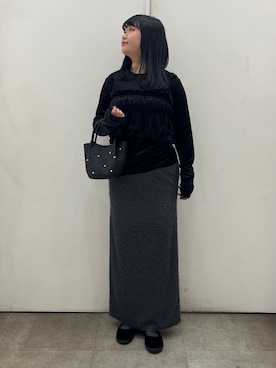 「ベロア」｜ririkaさん（レディース・160cm）の冬コーディネート